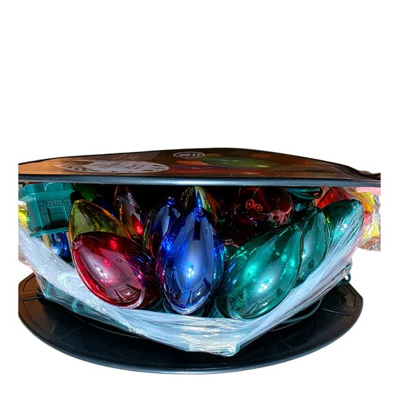 New LED C9 String Lights 50 Bulbs Multi-Color Christmas Holiday Indoor Outdoor - Picture 2 of 5